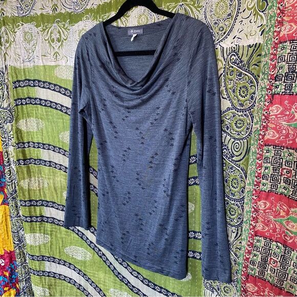 Ibex Gray Merino Wool Diana Cowl Neck Sweater Size Small - Picture 8 of 15